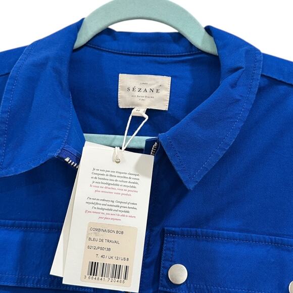 NWT Sézane Bob Jumpsuit in Royal Blue - Picture 7 of 10